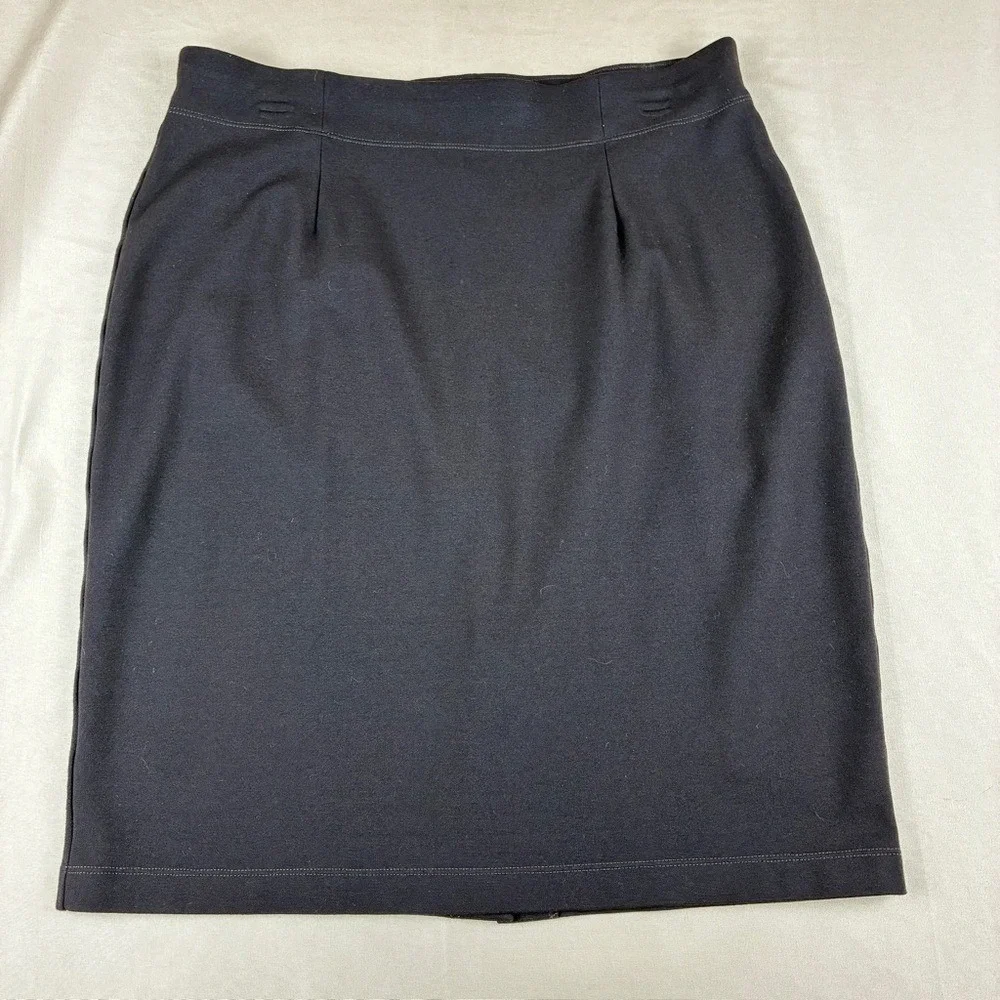 Eileen Fisher Womens Skirt PL Black Minimalist Professional Quiet Luxury Italian